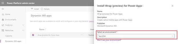 How to Install Wrap features in Power Apps